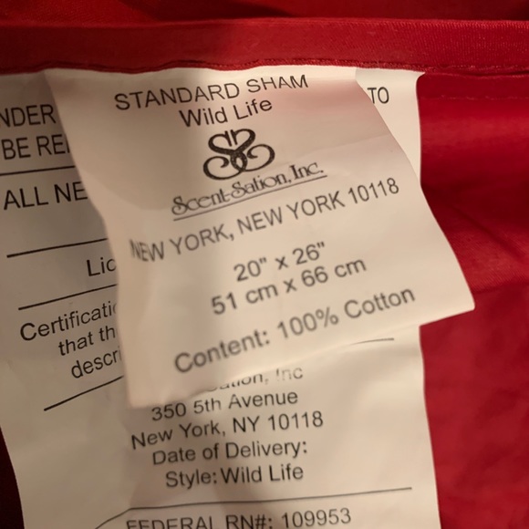 Red & Beige Zebra Stripe Pattern Pillowcase - Picture 6 of 7